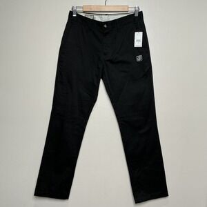 Volcom Men's Vmonty Modern Fit Chino Pants 29x30 Black NWT